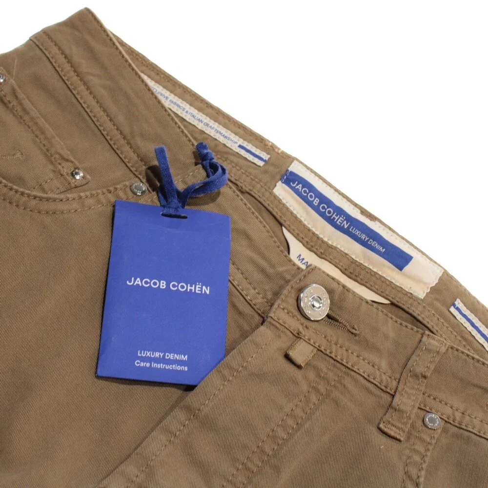 Jacob Cohen NWT 5 Pocket Jean Cut Pants Size 31 US Bard in Beige Cotton Blend